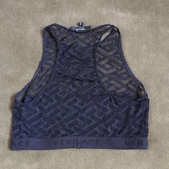NEW Versace La Greca Tulle Sports Bra - Picture 5 of 5
